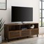 jackson 58" slat door tv stand - dark walnut