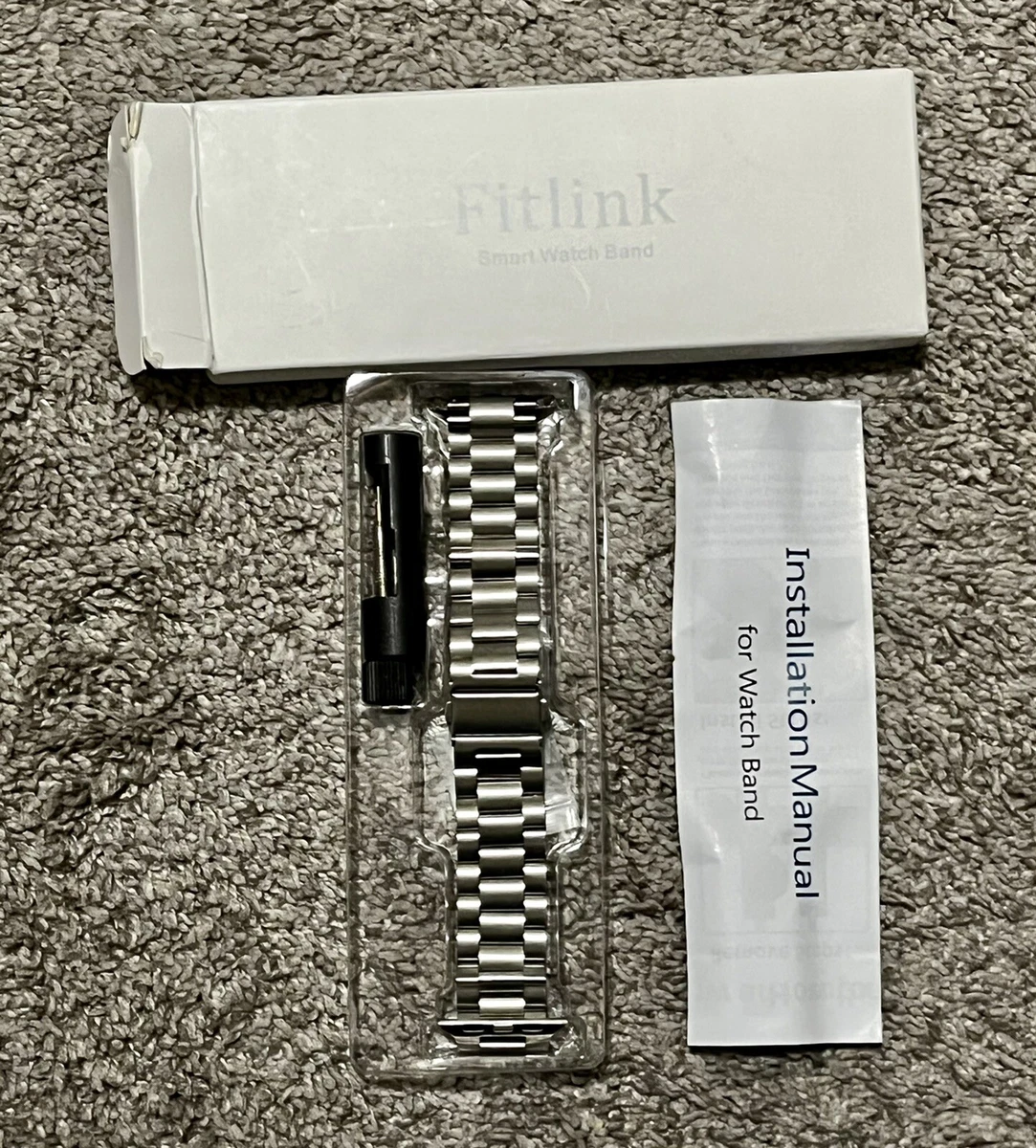FitLink Smart Watch Band Heavy Duty Stainless Steel Band With Tool