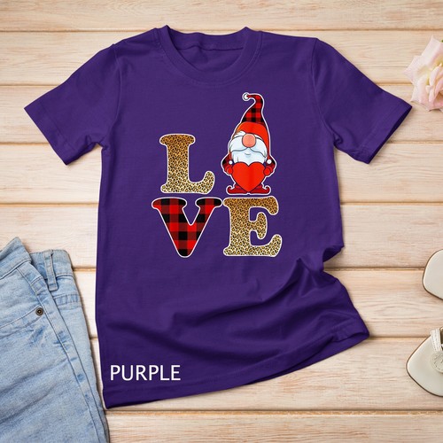 Gnome San Valentín Día del Amor San Valentín Gnomos Corazón Mujeres Camiseta Unisex - Imagen 9 de 15