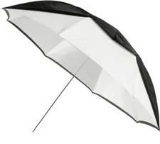 Westcott Optical White Satin 60 Convertible Umbrella with Removable Black Cover