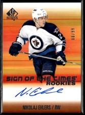 2015-16 SP Authentic Sign of the Times Rookies Nikolaj Ehlers Auto /99 #SOTR-NE