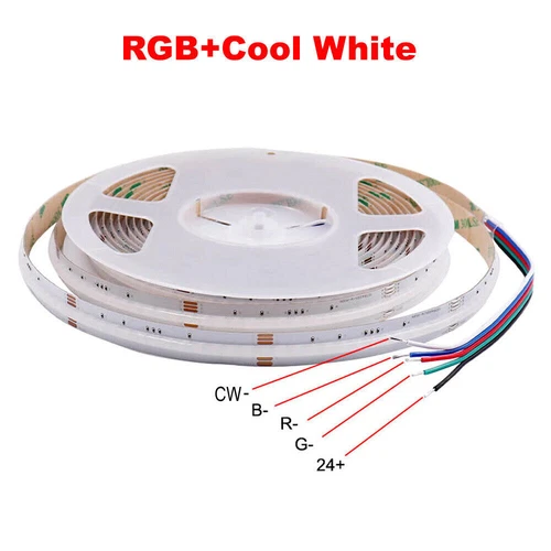 RGB RGBW RGBWW RGBCCT COB LED Strip DC 24V Flexible High Bright Dotless 5M - Picture 24 of 35