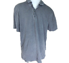 Standard James Perse Men's 3 Large Polo Sueded Jersey Short Sleeve Washed Gray