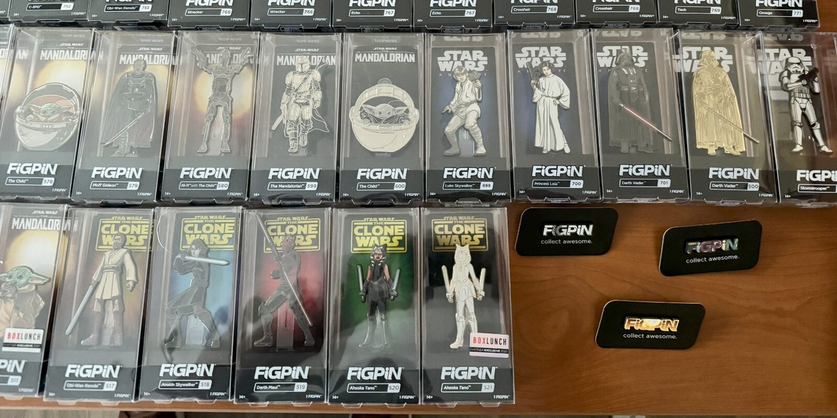 HUGE Star Wars FiGPiN Collection - 143 Pins total - Includes