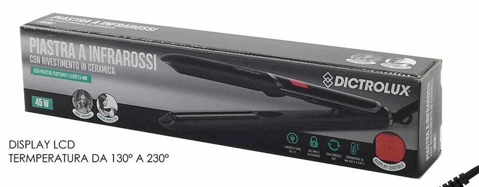 Piastra per capelli a infrarossi in ceramica arriccia alliscia piastre flottanti - Immagine 2 di 4