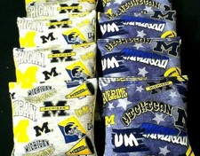 University of MICHIGAN WOLVERINES 8 Cornhole Bean Bags ACA Regulation
