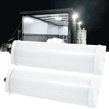 2* 12V Interior LED Light Strip White Light Switch Enclosed Cargo Trailer RV