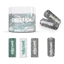 6 pack 10MM PercTips Spiral Vortex Glass Tips Assorted Colors