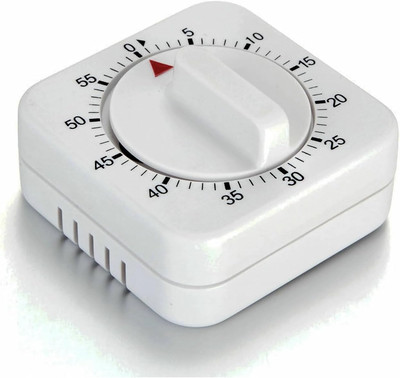 Square 60 Minute Mechanical Kitchen Timer - Visual Kitchen Cooking Timer Clock