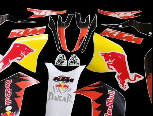 KTM LC8 1190 ADVENTURE R DAKAR LIVERY BLACK FAIRING GRAPHIC DECALS VINYL KIT - Picture 6 of 7