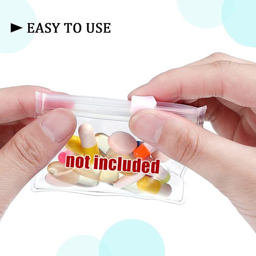 5x Pill Pouch Bag Zippered Reusable Pill Bag Clear EVA Pill Bag Self Sealing Bag - Picture 6 of 9