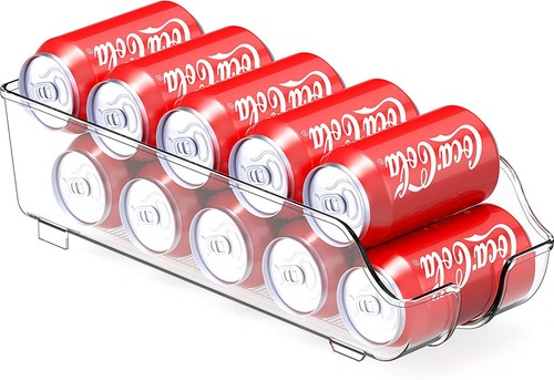 Refrigerator Soda Can Organizer Bins for Pantry Refrigerator Clear Storage Bins - Imagen 17 de 24