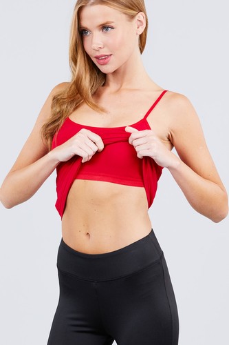 CAMI Camisole with Built in Shelf BRA Adjustable Spaghetti Strap Layer Tank Top - Picture 28 of 42