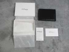 S.T. Dupont Wallet Notebook Notepad Black Leather Vintage NEW NIB