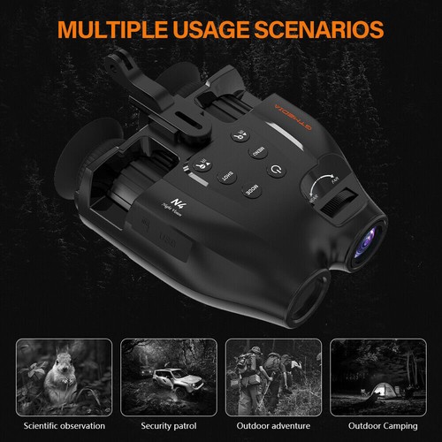 N4 Night Vision Goggles Binoculars Digital IR Head Mounted Hunting Rechargeable - Picture 15 of 24