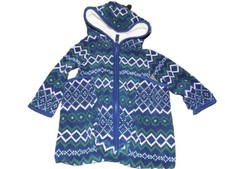 Carters Romper Fleece Lined Hooded Zip Jumpsuit Size 12 Months FREE SHIPPING