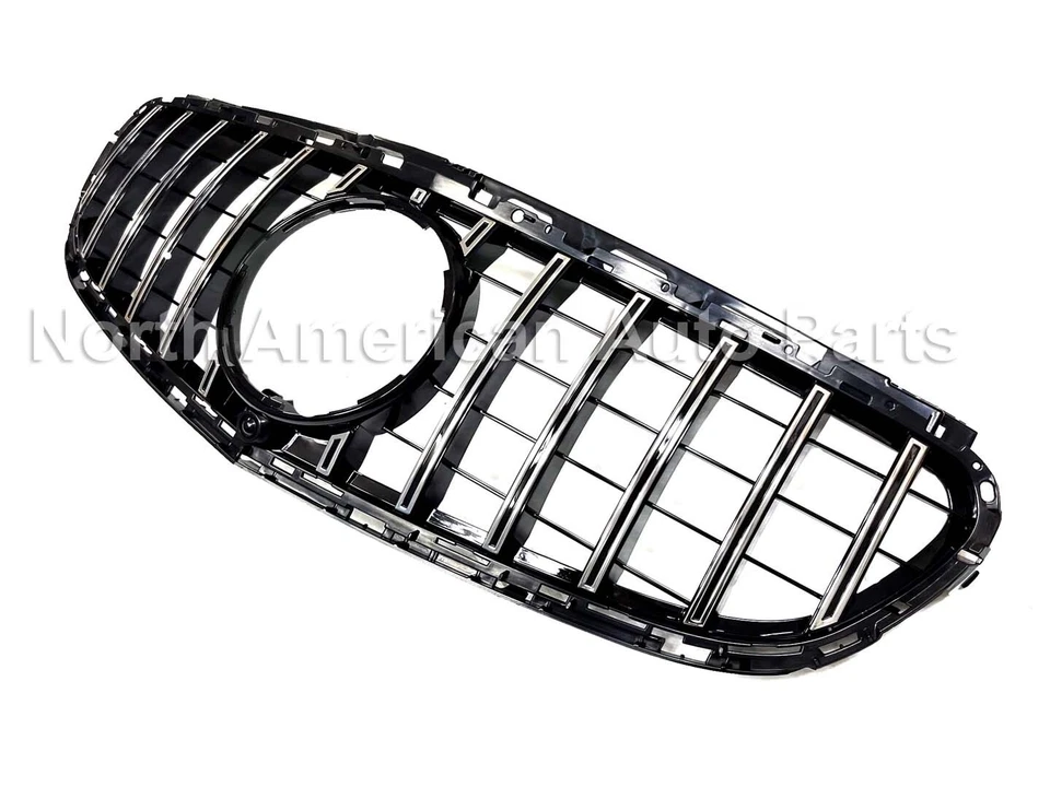 E 级轿车黑色铬 GTR 格栅 E550 E350 2014 2015 2016 Bumper 全新 — 第 4/4 张图片