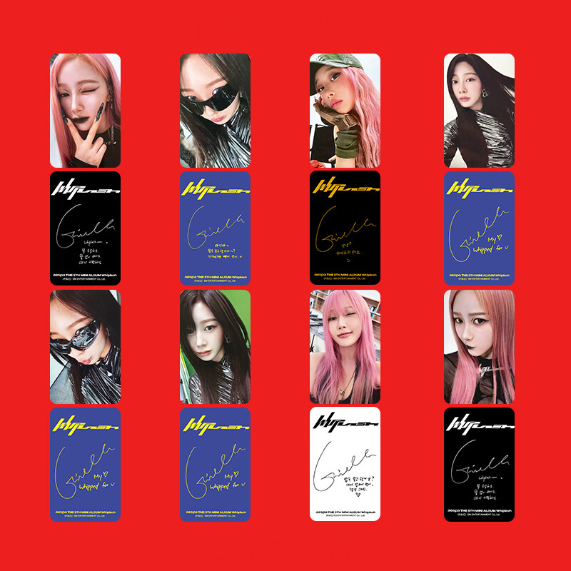 8pcs/set Kpop Aespa Member Whiplash Self Made Photo Cards