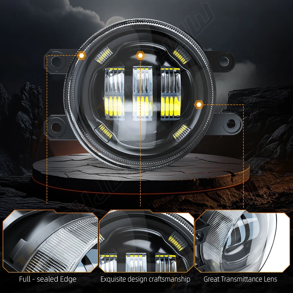 Par de luces antiniebla LED para parachoques delantero para Toyota Yaris 2007-2012 Foto 4 de 4