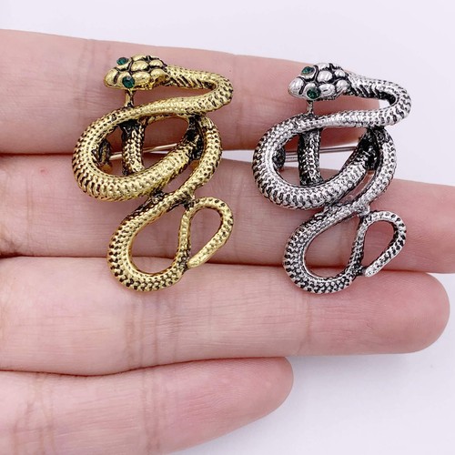 Party 2 Pcs Halloween Snake-shape Brooch Pin Accessories Badge Backpack Bag Pin - Picture 2 of 4