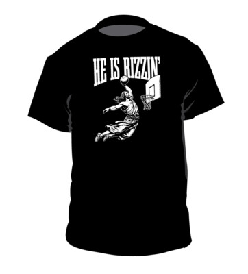 He Is Rizzin' basketball Jesus shirt Trendy Religious Easter Rizz