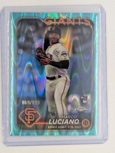 2024 Topps Chrome Update Series - Aqua Refractor #USC132 Marco Luciano /199 (RC)