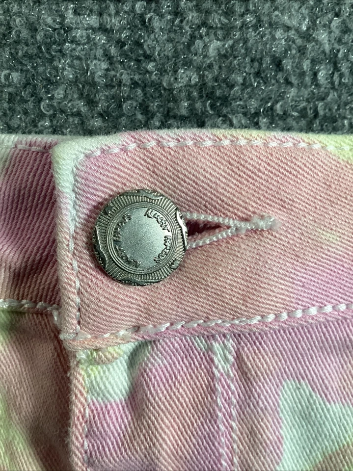 Pantalones Cortos Para Mujer Almost Famous Tie Dye Rosa Azul Amarillo Blanco Bolsillos Elásticos Foto 2 de 4