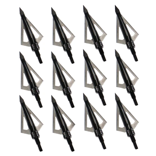 12 piezas de puntas de flecha de arco compuesto de 3 hojas con puntas anchas de caza - Imagen 9 de 31