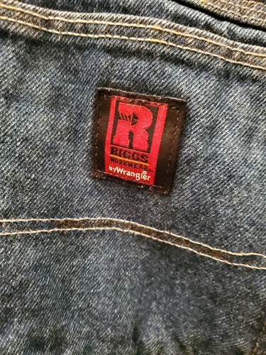 Wrangler Riggs Workwear Fleece Lined Mens Denim Blue Jeans Coldgear 40x32 - Picture 2 of 7