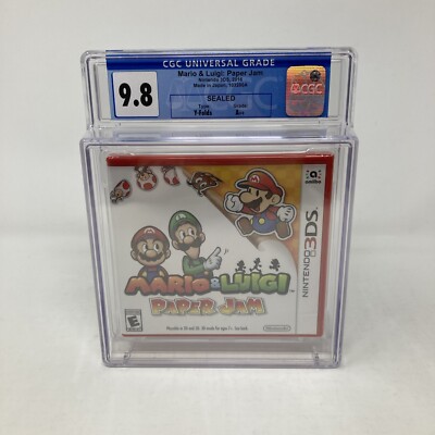 Mario & Luigi: Paper Jam Nintendo 3DS Red Case Sealed CGC Graded 9.8 A++