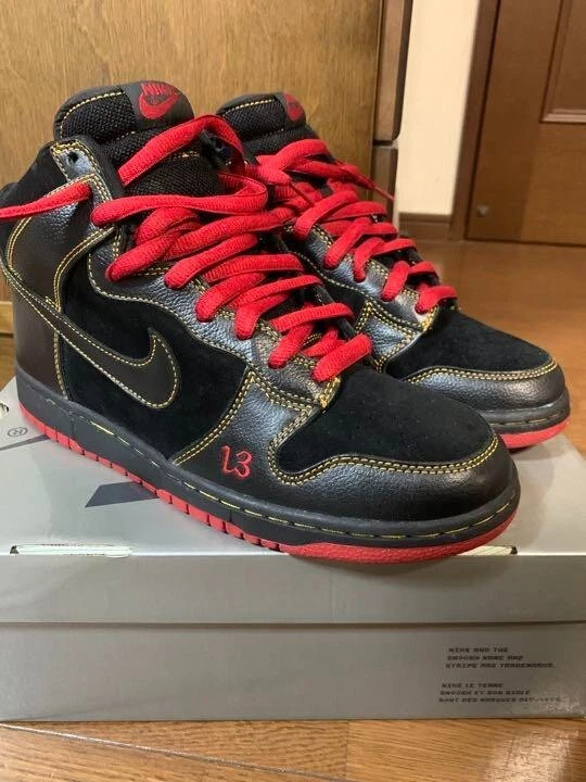 Nike SB Dunk High 2004 Unlucky 13 Black Red 305050 001 Size US 9.5 Dead Stock