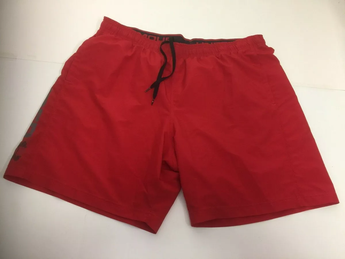 Red active best sale shorts