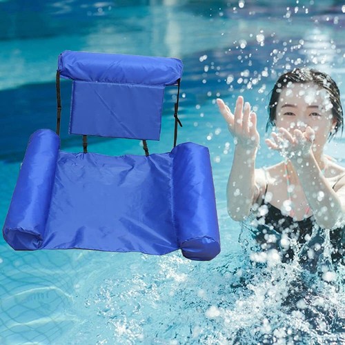Pool Floats Adult Size, Inflatable Rafts Pool Lounger with Headrest & Cup Holder - Picture 7 of 12