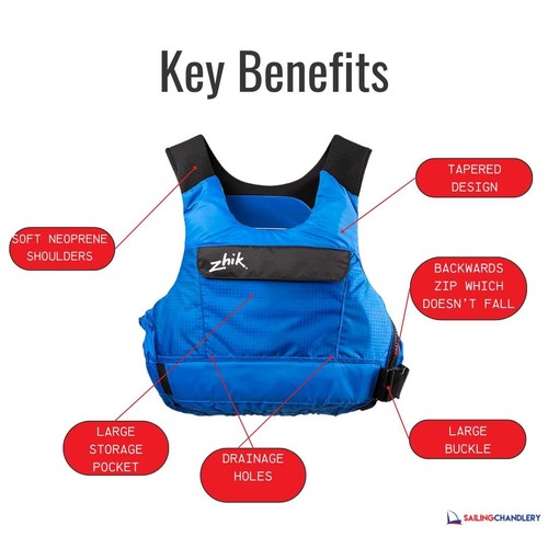 Zhik P3 PFD Buoyancy Aid - Cyan Blue - Picture 3 of 12