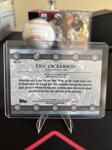 2025 Topps Resurgence Eric Dickerson Pink Glimmer and Gleam # 4/10 🔥 - Picture 2 of 2