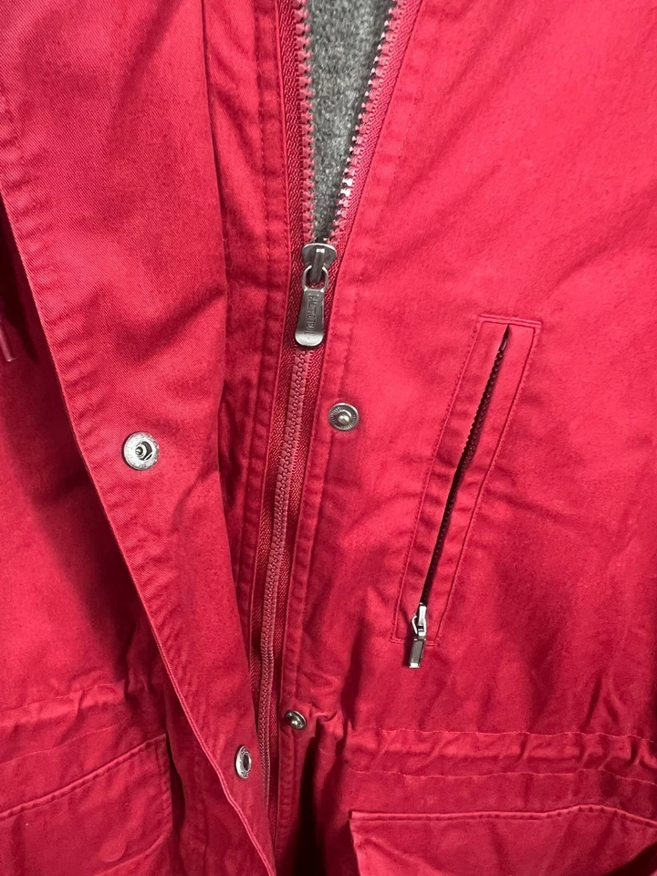 Chaqueta de invierno Pacific Trail Outdoor Wear roja para mujer de lana con capucha talla M Foto 4 de 4