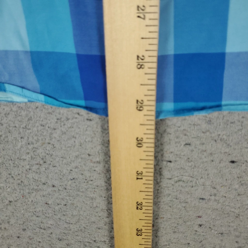 Bugatchi Shirt Mens Size Large Blue Check Shaped Fit Button Up Long Sleeve - Image 4 of 4