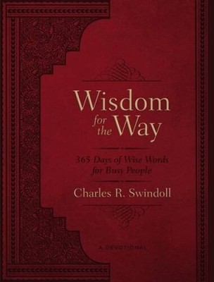 Wisdom for the Way, Large Text Leathersoft: 365 Days of Wise Words for Bu - GOOD