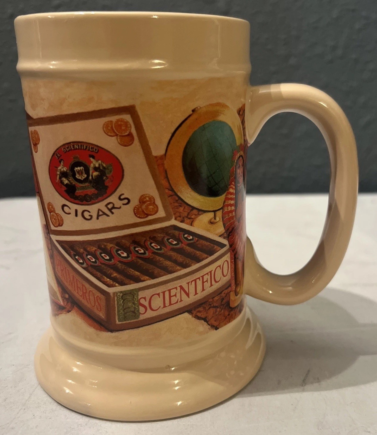Vintage Flowers Inc. Balloons #697438 Cigars Scene Graphic 16 oz. Ceramic Mug