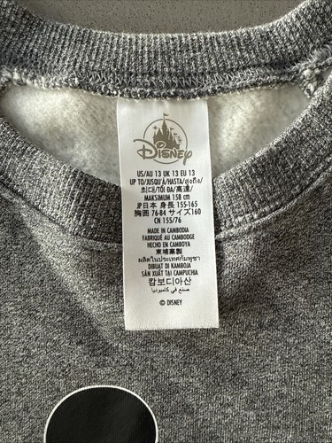 Walt Disney World Mickey Mouse Sweatshirt Gray Sz Size 13 USA - Bild 8 von 13