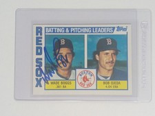 ⚾⚾ 1984 Topps Red Sox Team Checklist Signed by Wade Boggs #786 ⚾⚾