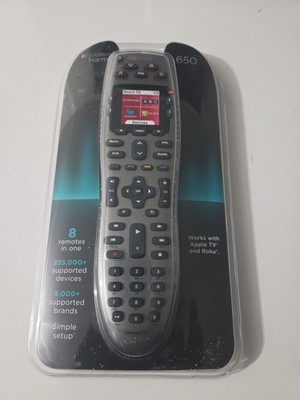 Logitech Harmony 650 Universal Remote 8 Device Silver NewSealed Battery Corroded