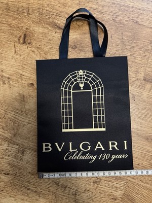Bvlgari Roma - Bulgari Luxus klein Satin schwarz Schmuck Geschenktüte 130 Jahre