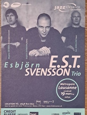 Musik Fanartikel Flyer Esbjörn Svensson Trio Lausanne 2004