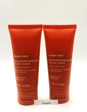 2 Pack Trader Joe's Nourish Microdermabrasion Scrub Exfoliating Cream 2 oz Each