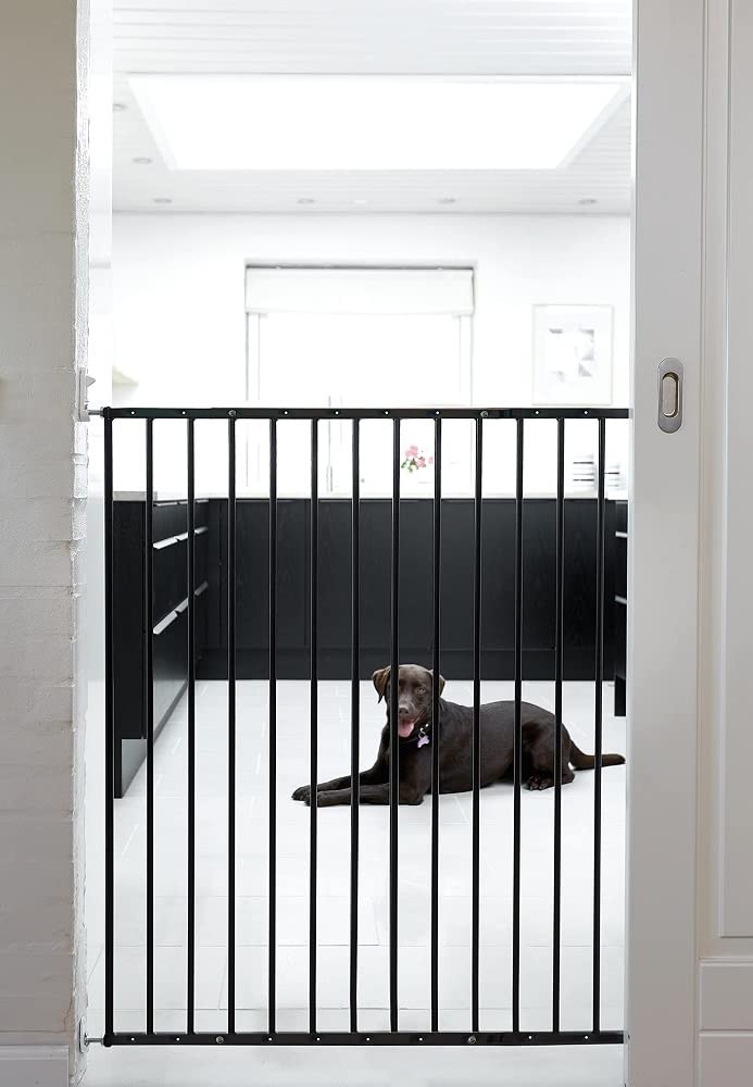 Barrière extensible noire chien et enfant | Grille de protection modulable