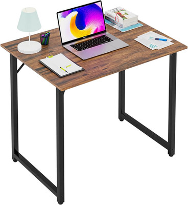 Modern Adjustable Computer Desk for Home Office - 32 Inch Brown Table