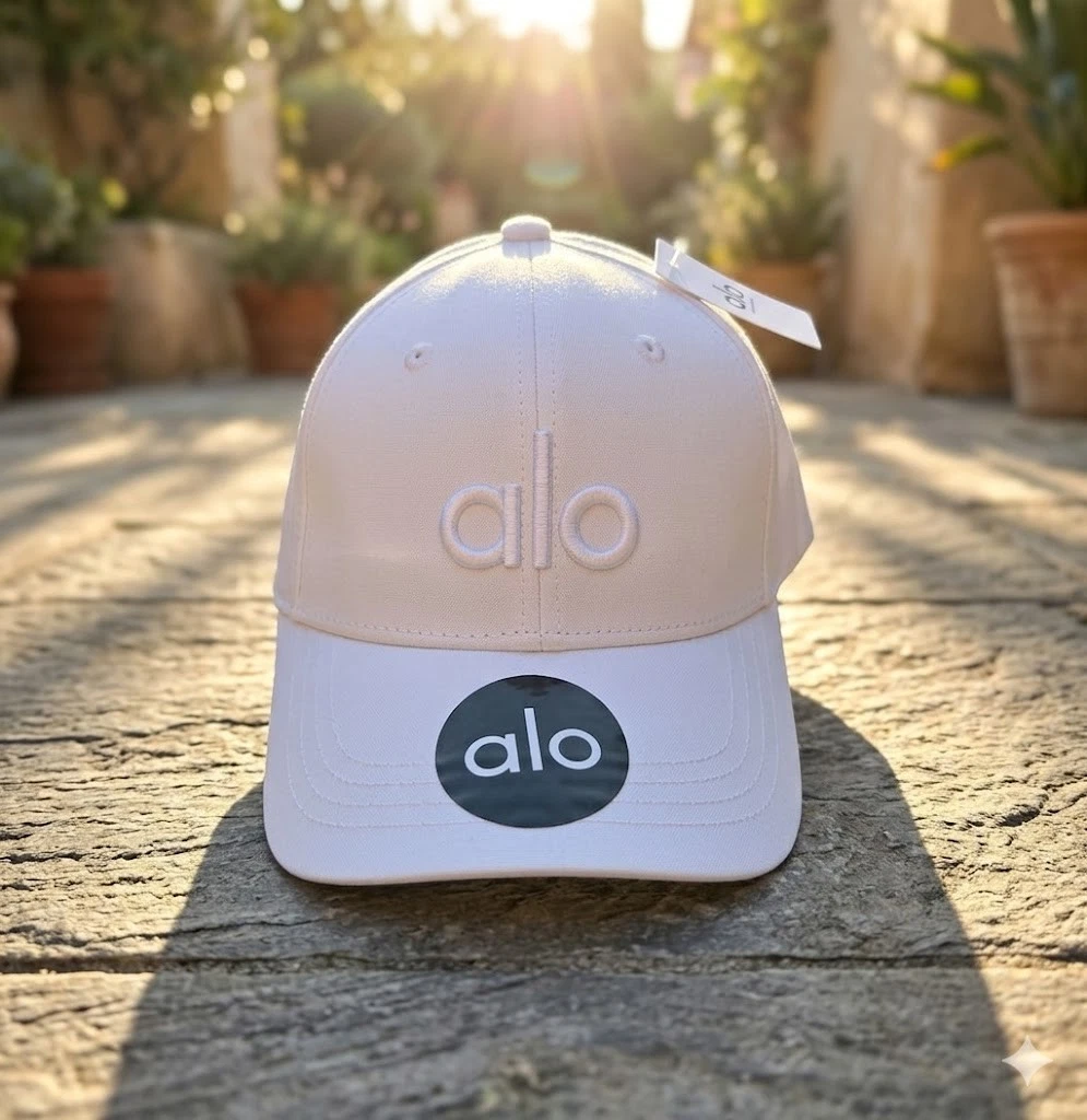 White Adjustable Off-Duty Baseball Cap Embroidered Logo NWT