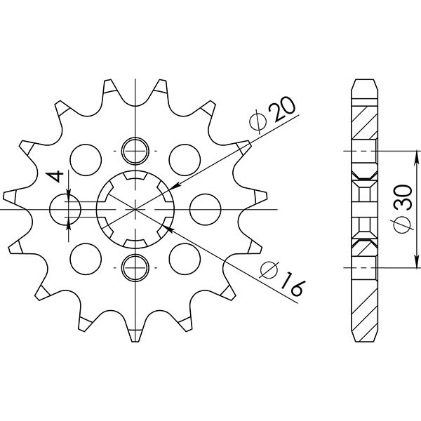 Ritzel P428 - Z14 (DIS.24200) Kawasaki 125 Ar 82/93-image