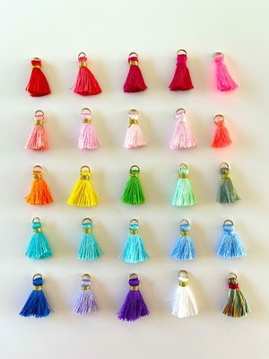10 Stück Mini Quasten zum Basteln Nähen Häkeln Stricken Schmuckherstellung